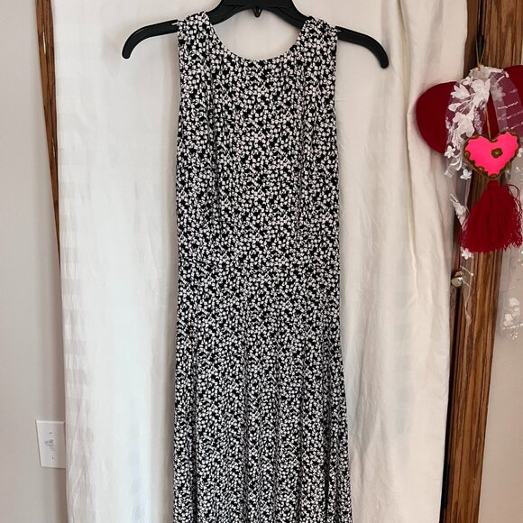 Anne Klein Midi Dress Black and White Size 6 - Picture 1 of 5